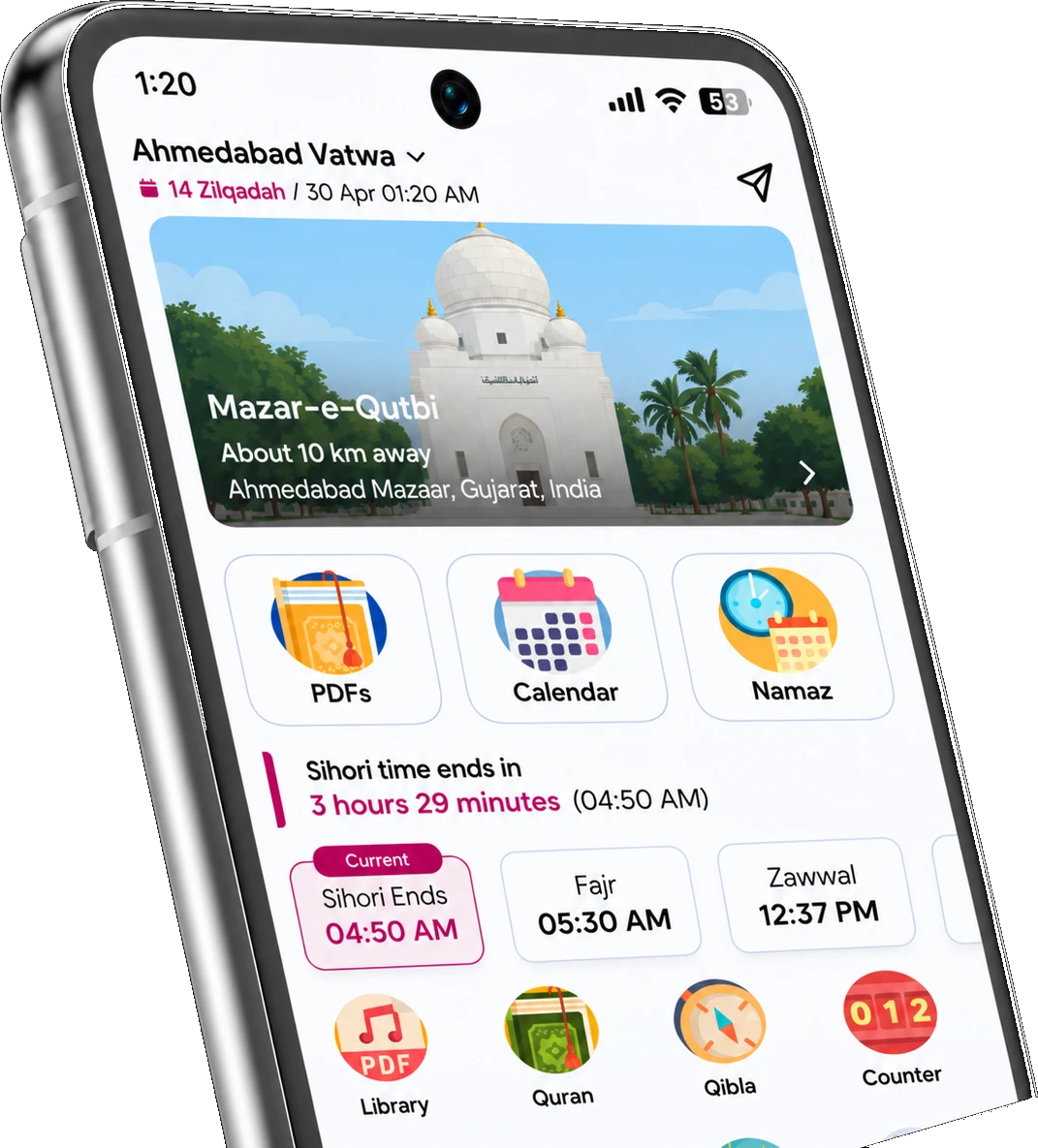 My Bohra app home screen